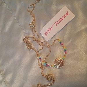 Betsey Johnson 2set bracelet smiley sun